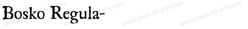 Bosko Regula字体转换